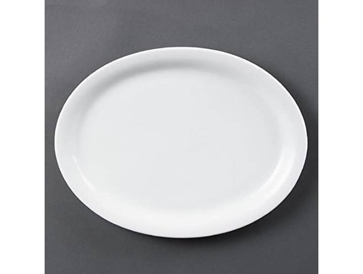 6X Olympia Whiteware Ovale Platters 295mm Porselein Dienst Vriezer Veilig