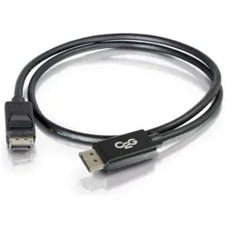 C2G DisplayPort Cable with Latches (2 m), Videokabel, Schwarz