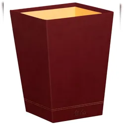Rhodiarama Papierkorb aus Kunstleder, 27x27x32cm - Weinrot 194619C