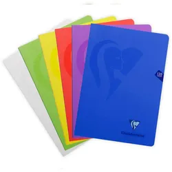 Clairefontaine 10x Mimesys Heft aus PP A4 60 Blatt liniert mit Rand, sortiert - Sortiert 303525C