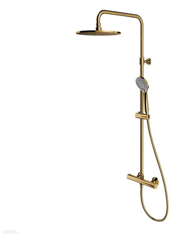 Omnires Y Y1244LUXLGL Duschset mit Thermostatarmatur, goldfarben