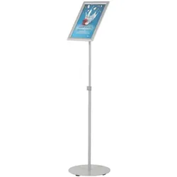 update displays Infoständer »Economy« DIN A4 silber, 30.5x140.5x30.5 cm