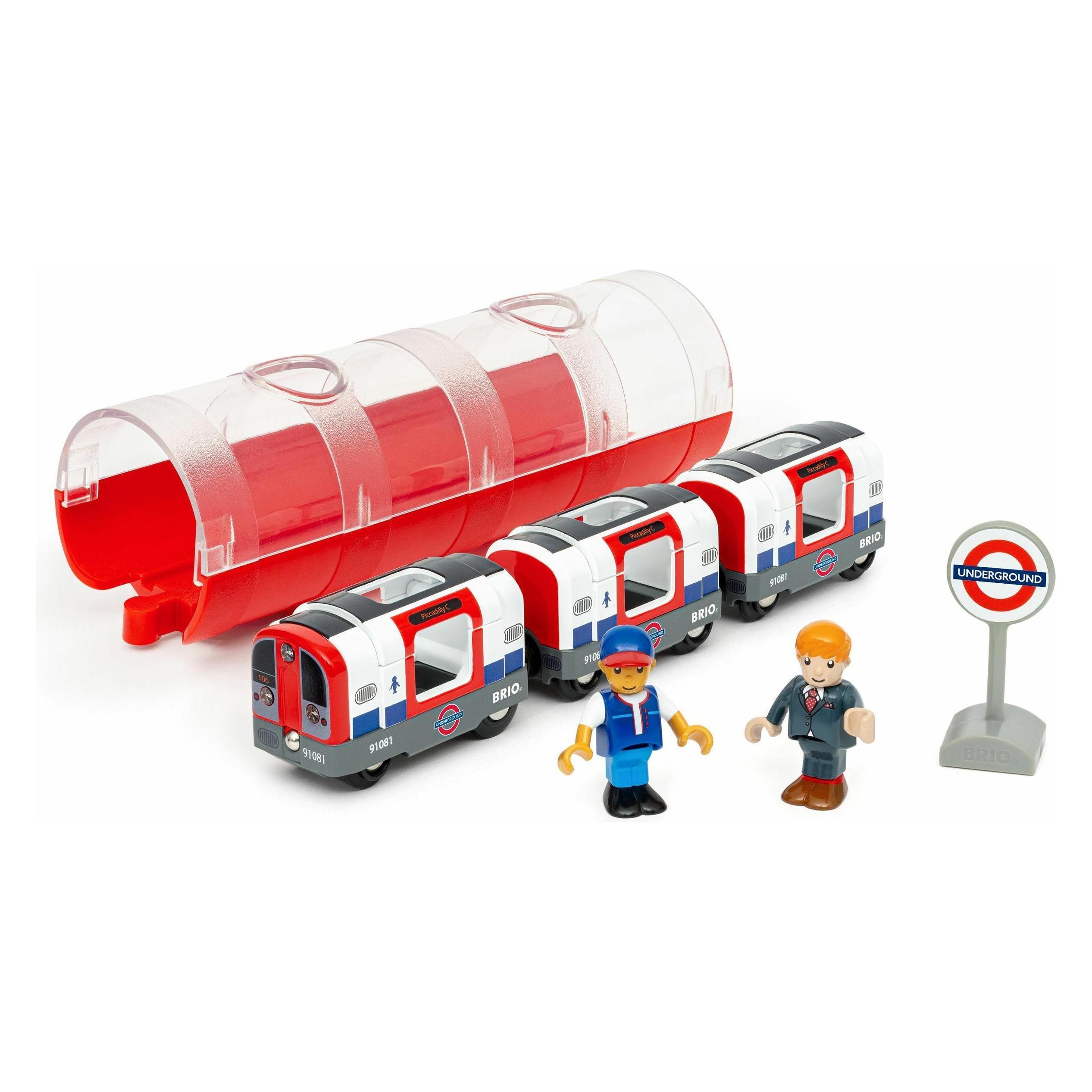 Ravensburger BRIO World - Trains of the World Londoner U-Bahn mit Licht und Sound (63608500)