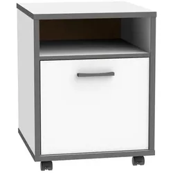FORTE Rollcontainer 1-trg. Keflavik Dekor Weiß