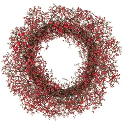 CREATIV green künstliche Pflanze Korallenkranz mit Beeren, 51cm, rot