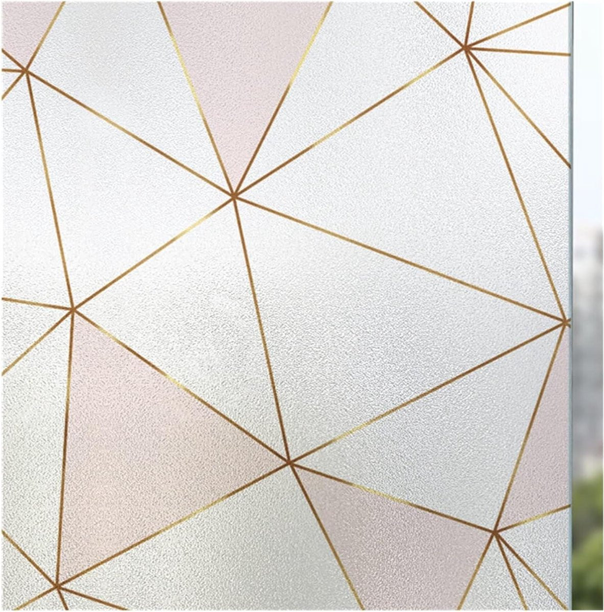 Raamfolie Bloem Plant - Roze Wit - Glassticker voor Privacy - 30 x 100 cm