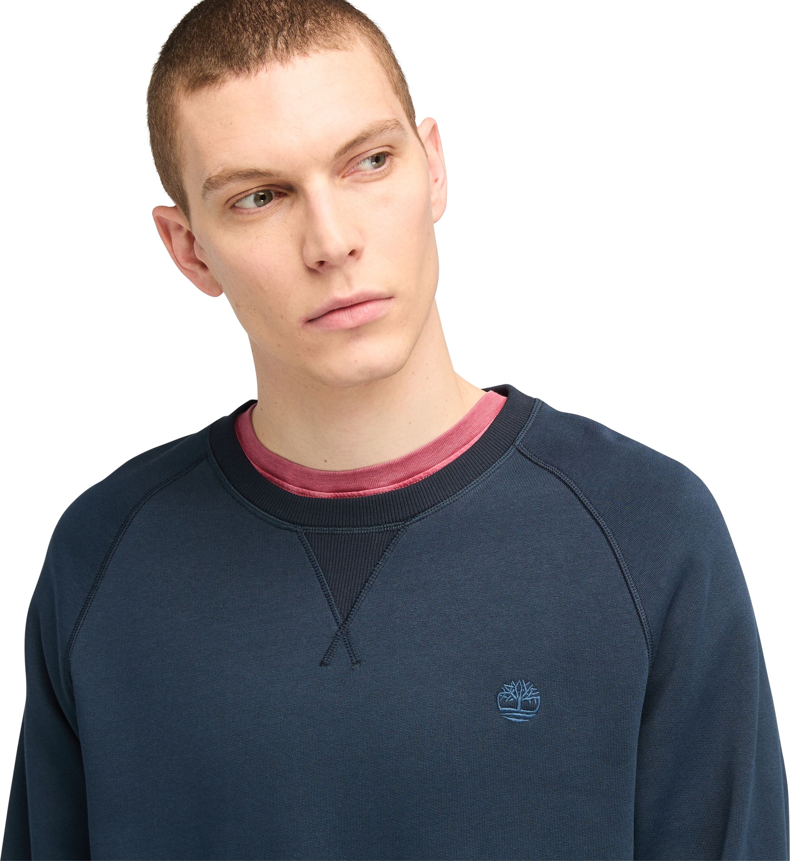 Sweatshirt TIMBERLAND "EXETER RIVER Brushed Back Crew Swea", Herren, Gr. XL, blau (schwarz sapphire, schwarz denim), Obermaterial: 85% Baumwolle, 15% Polyester, Sweatshirts Sweatshirt, langärmlig, aus Baumwolle und Polyester, auch in grossen Grössen schwa