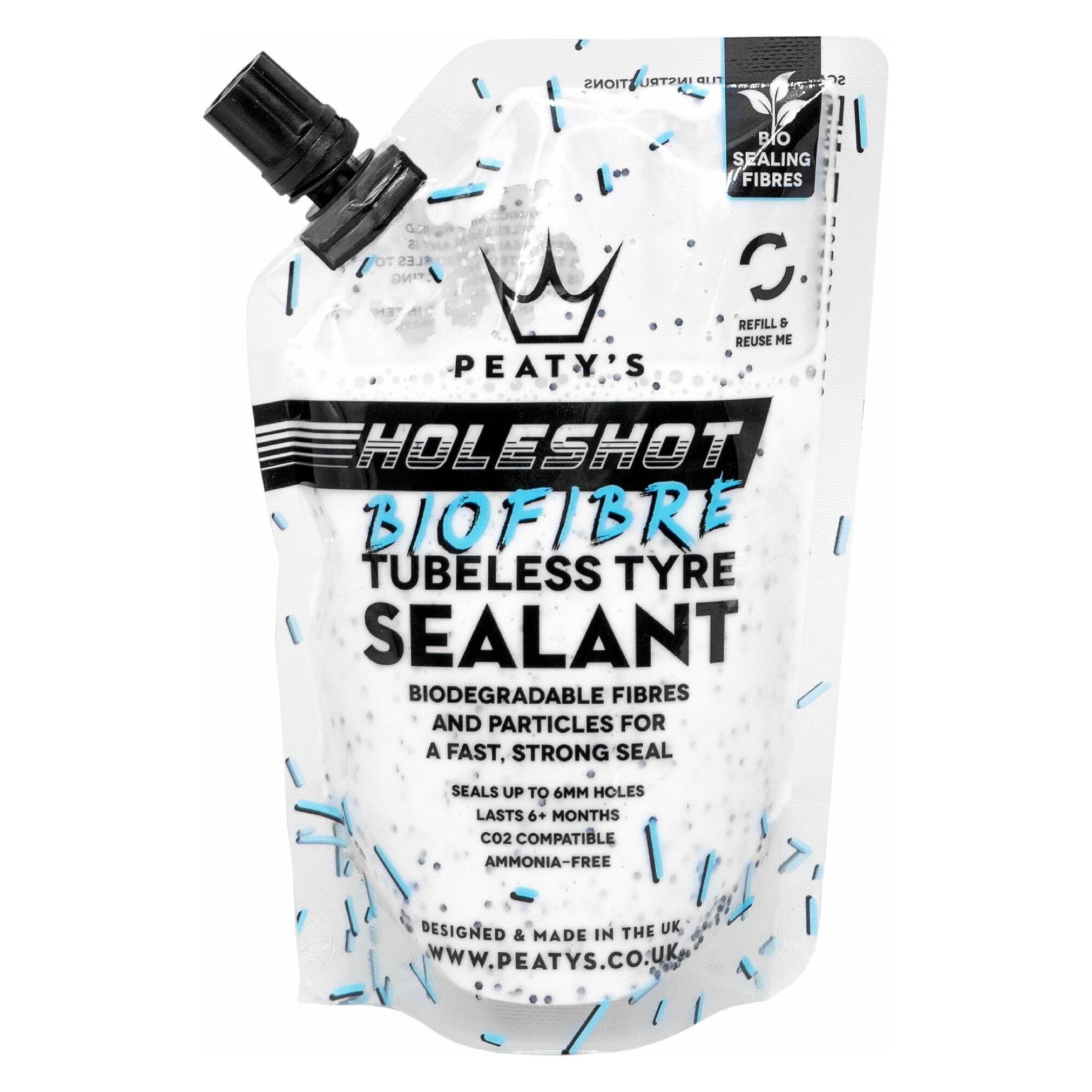 Peaty's Holeshot BioFibre Tubeless Tyre Sealant - 120 ml (PE-PTS-HBF-120)