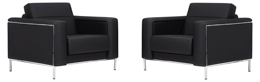 Sessel 1 Sitz Lounge Luxus Büromöbel 2x Sessel Design Sessel Modern