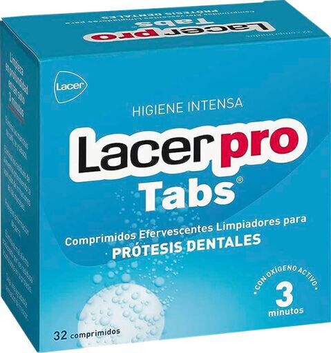 Lacer Protabs Effervescent Cleaning Tablets 32 Capsules