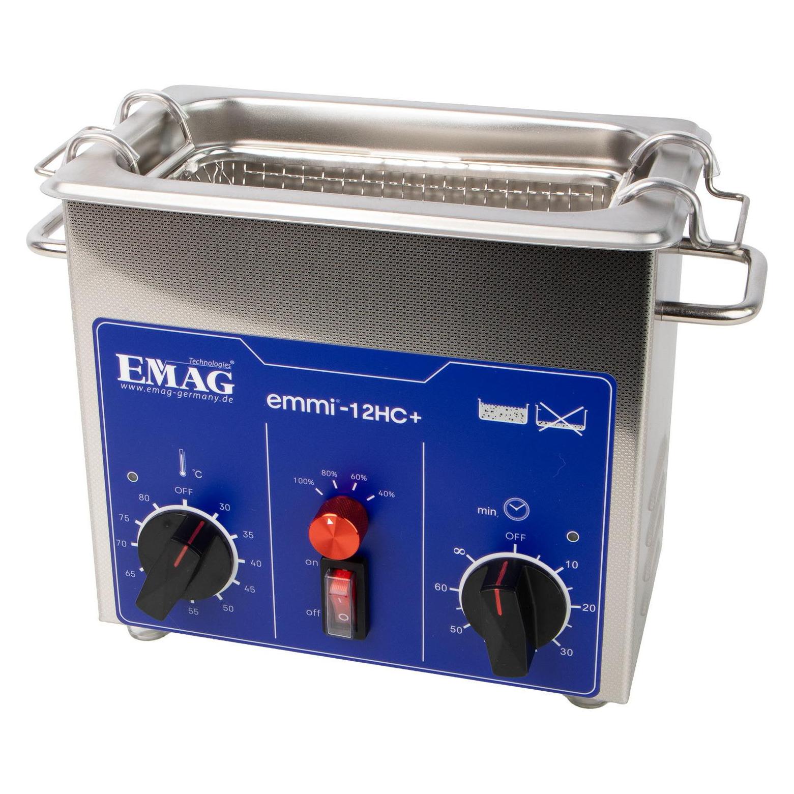 Emag Emmi-12HC Plus Ultraschallreiniger Universal 120 W 1.2 l mit Heizung (40 kHz, 1.20 l) (18045)