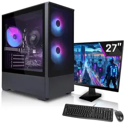Systemtreff Office PC G254892 (512 GB, 16 GB, GeForce GT 710), PC, Schwarz