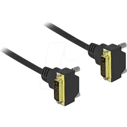 DELOCK 85907 - DVI Kabel 18+1 Stecker gewinkelt zu 18+1 Stecker gewinkelt 3 m