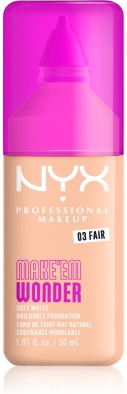 NYX Professional Makeup Make ‘Em Wonder Light Matissime Foundation shade 03 Fair 30 ml