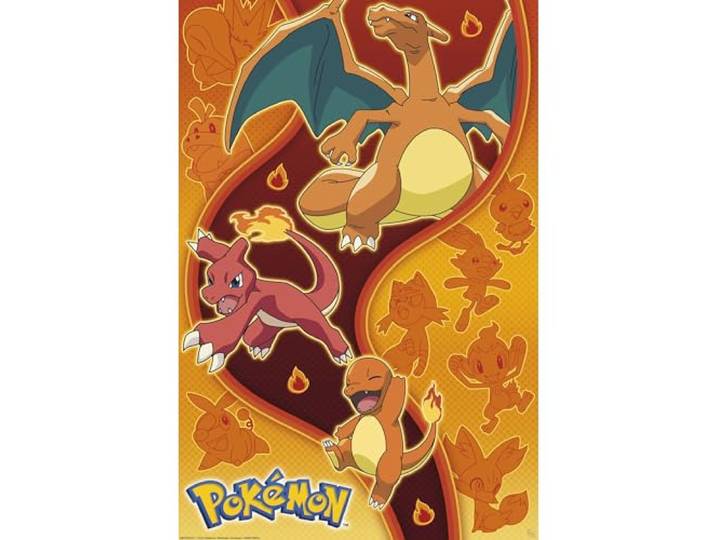 GB Eye - POKEMON Poster type vuur (91,5 x 61 cm)
