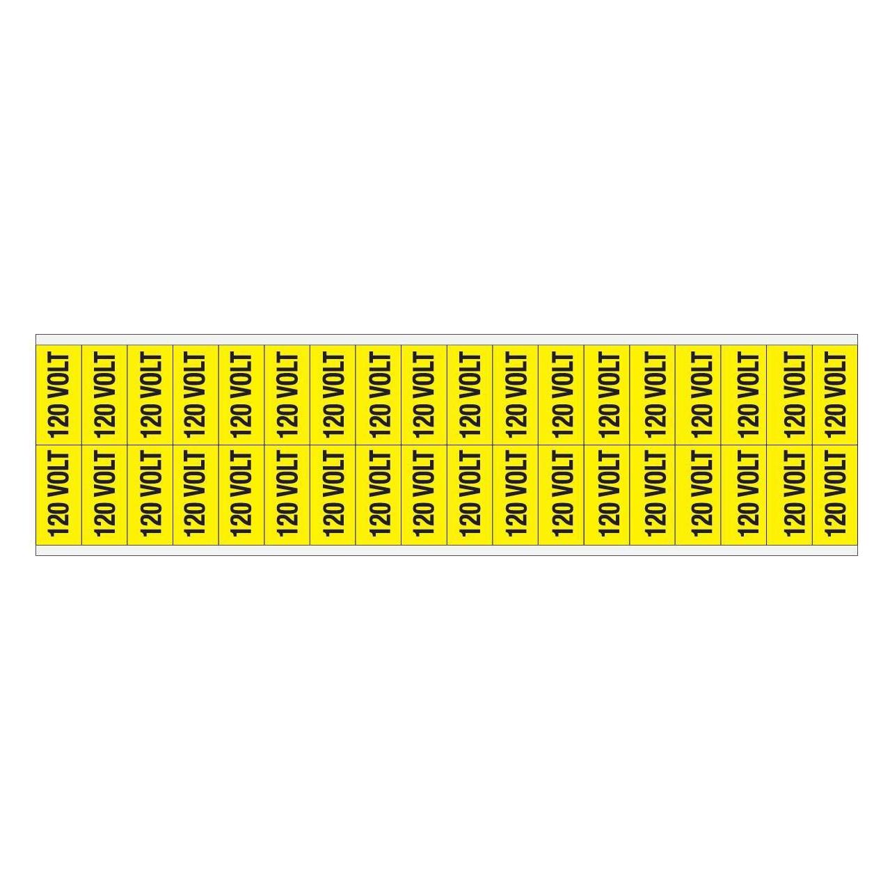 Brady Kennzeichnungen für Leitungen und Stromspannung, 120 Volt (VOLTAGE MARKERS CV 120 VOLT D)