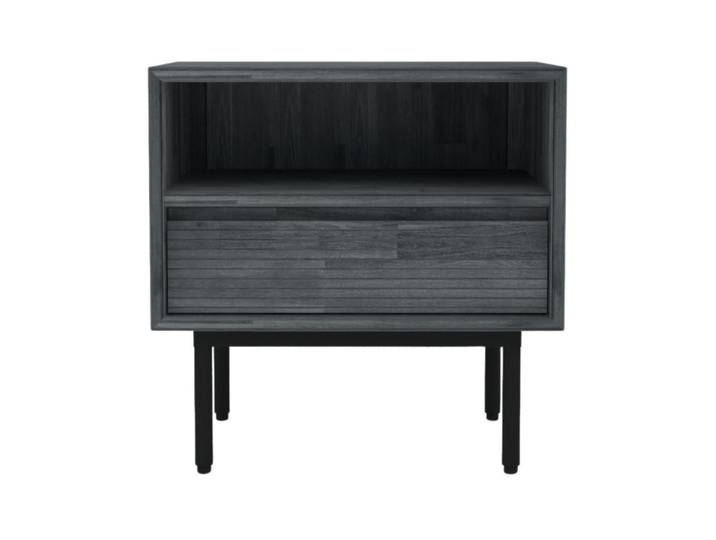 Furnlux Nachttisch Capella Grau 55x40x55 cm, Holz, 55x55x40 cm, Schlafzimmer, Nachtkästchen