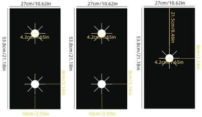 Uplifted Finds 5 Hole Gas Stove Pad & Technical Heat Resistant Surface Logic 3 Pcs Black 5 Holes