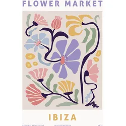 Bild IBIZA FLOWER MARKET (BHT 30x40x2 cm) - bunt - BHT 30x40x2 cm