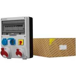 Stromverteiler DV-S/FI 32A 16A 2x230V 0-1 Nockenschalter Baustromverteiler Doktorvolt® DV-1981-D