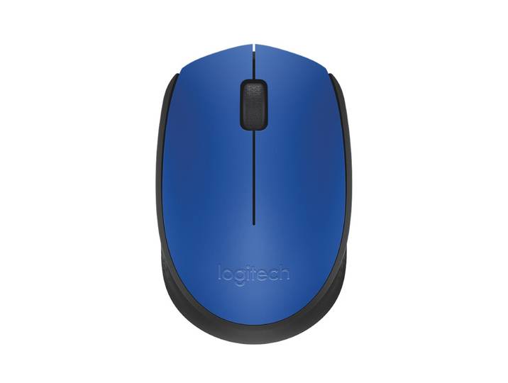 Logitech M171 Souris sans fil - 2,4 GHz, Suivi optique, Utilisation pour droitiers et gauchers, Pile de 12 mois, Récepteur USB pour PC/Mac/ordinateur portable - Bleu/Noir