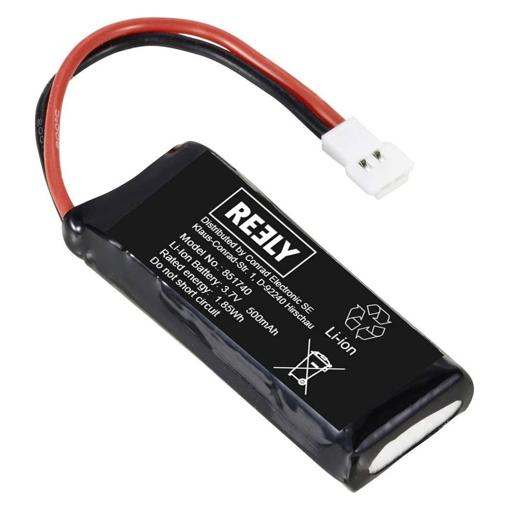 Reely Modellbau-Akkupack (LiIon) 3.7 V 500 mAh Zellen-Zahl: 1 Softcase Flachste (500 mAh, 3.70 V) (RE-8647968)