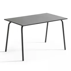 Oviala Business Terrassentisch aus grauem Stahl