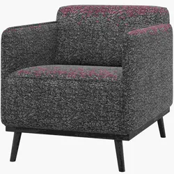 Sessel Statement aus Webstoff, modern und elegant, Braun Melange, hoher Sitzkomfort, für Wohnzimmer