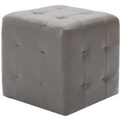 vidaXL Pouf 2 Stk. Grau 30x30x30 cm Kunstleder