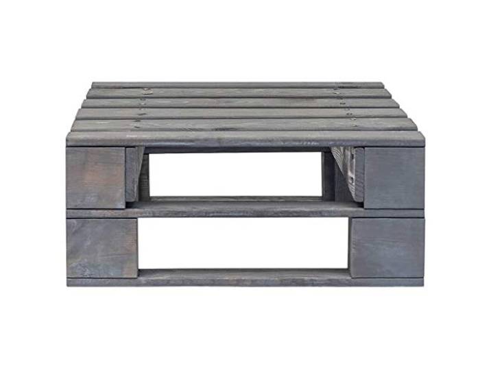 KTHLBRH Ottomane für den Garten, Palettenholz, Kiefernholz, grau, 60 x 60 x Mit taubenem Kissen, Fußstütze außen, modularem Tisch, Verwendung im Innen- und Außenbereich