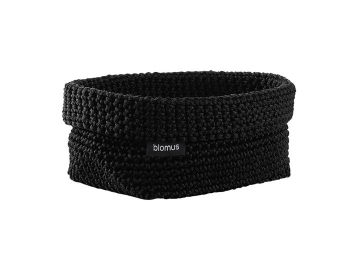 blomus Panier en textile Tela L 12x20 cm Noir