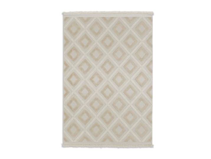 Hoogwaardig buitentapijt weerbestendig - tapijt woonkamer - buitentapijt slijtvast balkon, terras, tuin - diamanten beige 160 x 230 cm