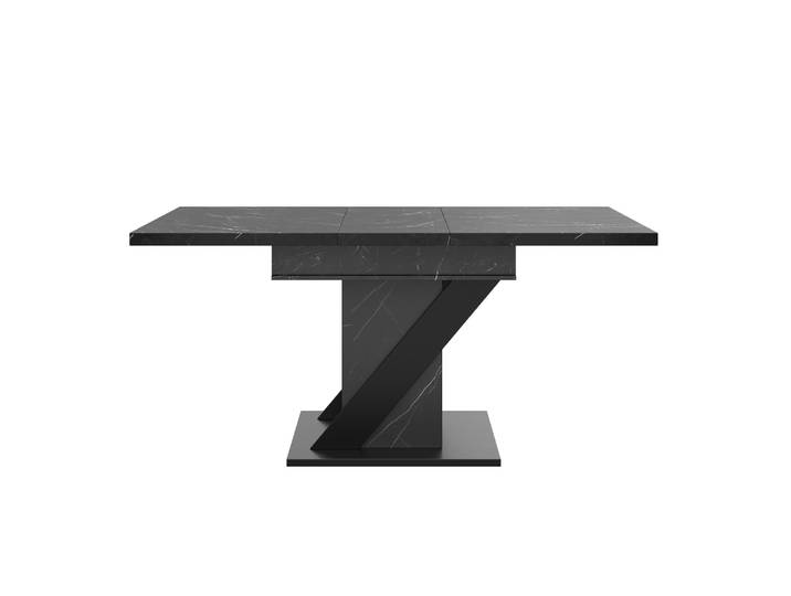 Table de salle à manger télescopique extensible 110-140x80 cm, noire