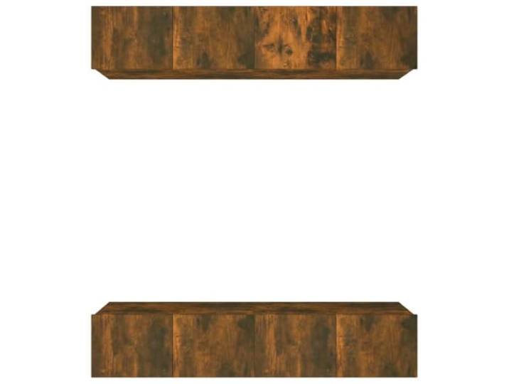 KGFHERENB 4er Set TV-Schrank Hängend 80x30x30 cm Räuchereiche Vielseitige Wandboards mit Klapptüren für das Wohnzimmer oder Schlafzimmer zur platzsparenden Medienaufbewahrung.