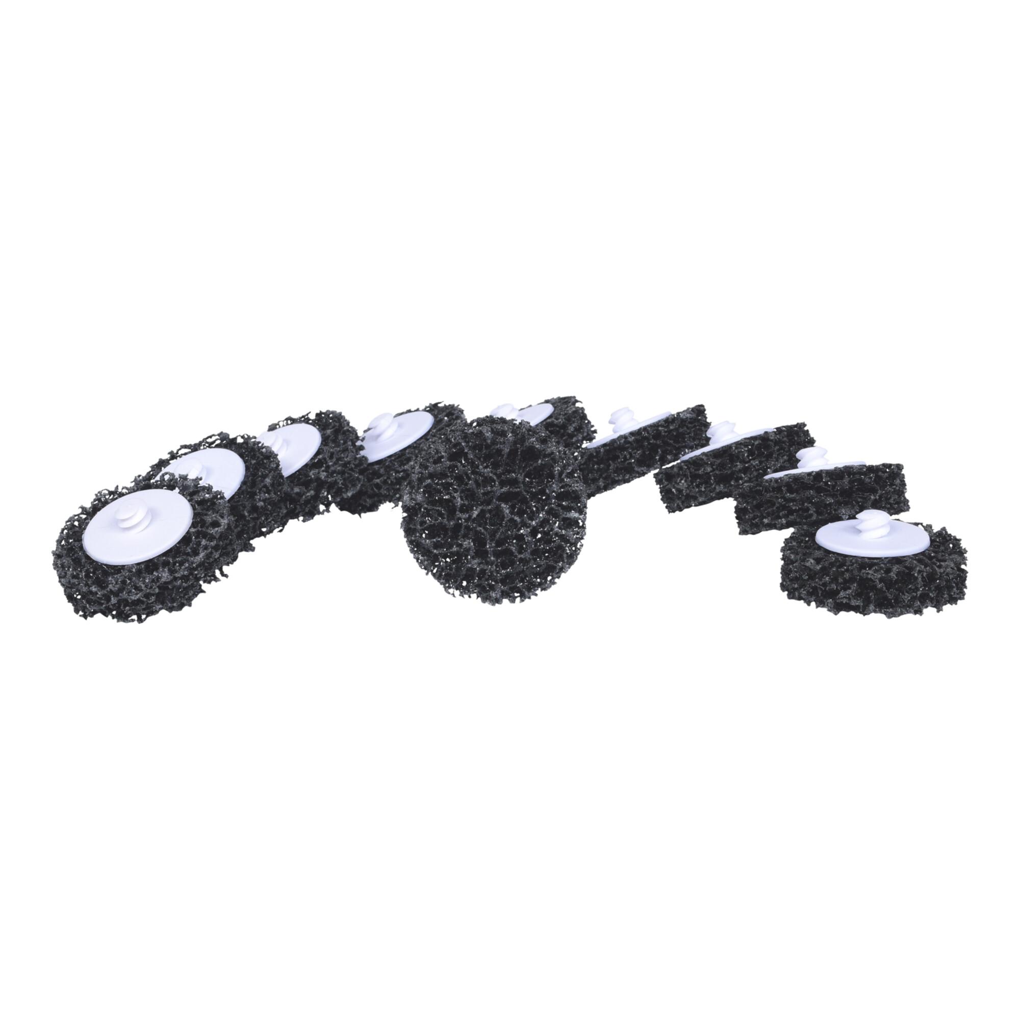 KS Tools Ersatz-Schleifpads, Ø50mm Strip Rad schwarz 10er Pack (515.5087)
