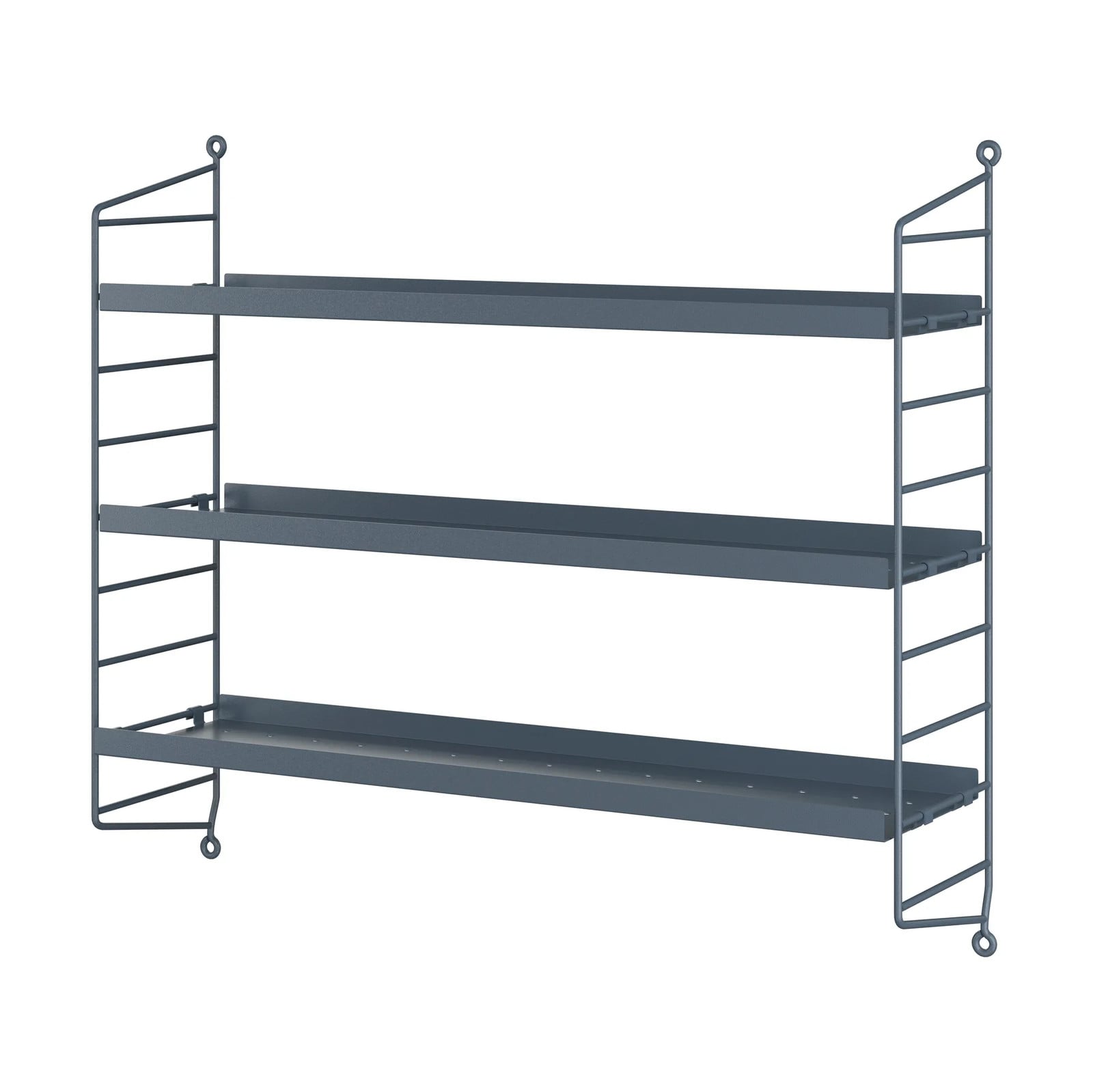 String Pocket boekenplank metaal Sergelgrijs mat