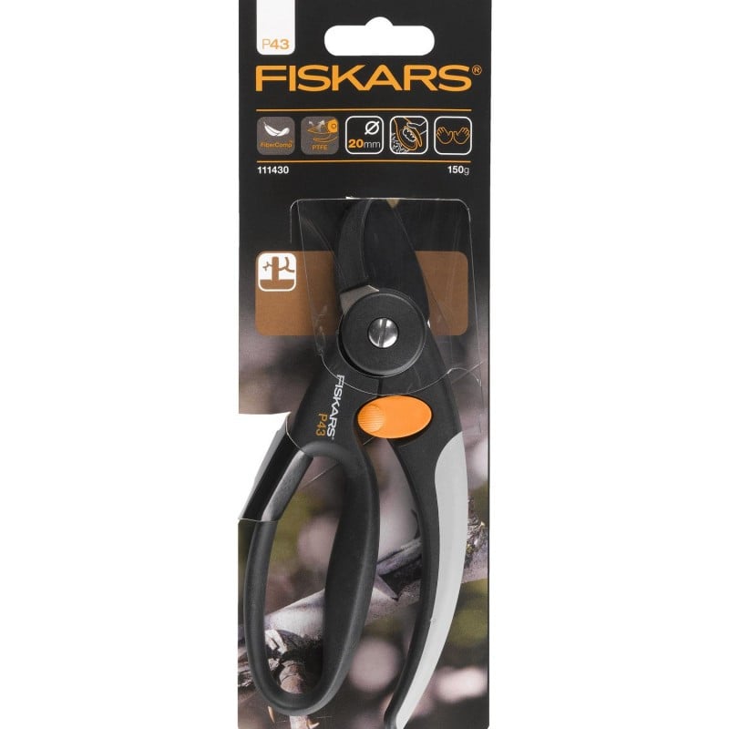 Fiskars Tuinschaar met aambeeld, 19 cm, snijcapaciteit: 20 mm