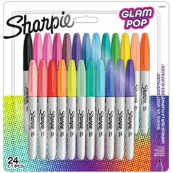 Newell, Marker, Sharpie - Permanent Marker Fine Glam Pop 24-Blister (2198779) (24x)