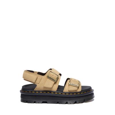Sandale DR. MARTENS "Zebzag", Damen, Gr. 40, Leder, beige, Veloursleder, Schuhe Sandale, Plateau, Sandalette, Sommerschuh mit typisch gelber Rahmennaht