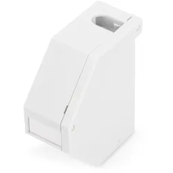DIGITUS Hutschienenadapter für 1x Keystone Module, IP20 Beschriftungsfeld, Erdungsfeder, Seitenabdeckung