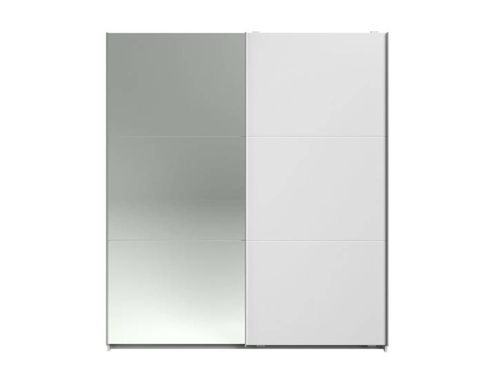 Armoire 2 portes couli. L.180 SWING blanc et miroir