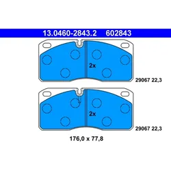 ATE 13.0460-2843.2 Bremsbelagsatz, Scheibenbremse