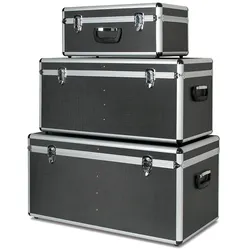 BRB Alurahmen-Transportboxen, 3er-Set, Farbe anthrazit
