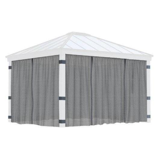NSH Nordic Pavillon Insektenschutznetz 466x212cm Grau (466 cm) (7290108611267)