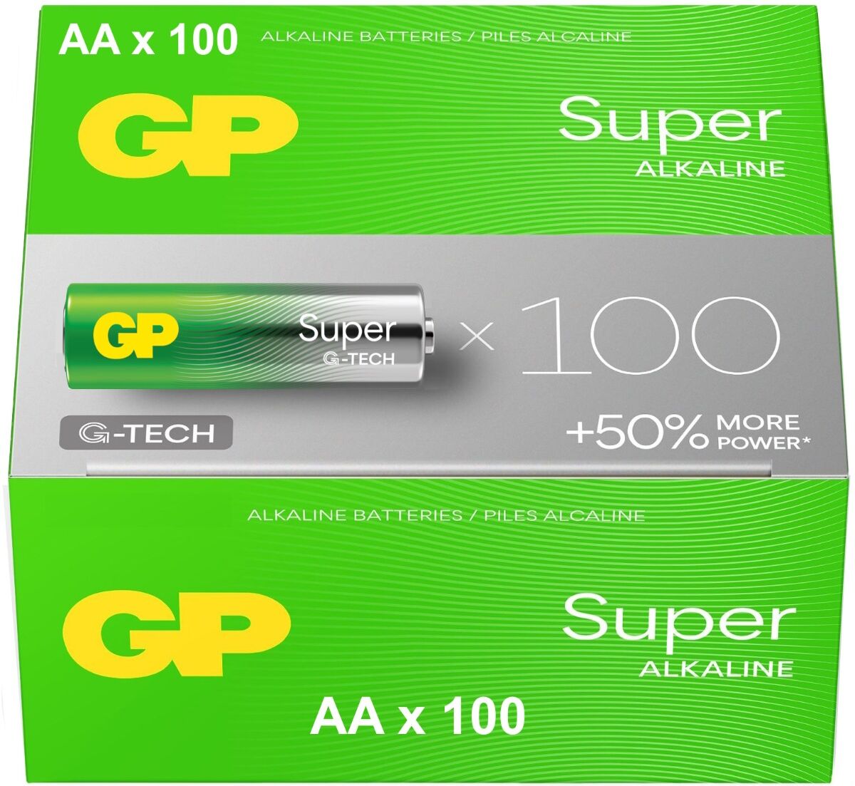 GP Batteries GP Super G-Tech AA Bulk Batteries LR6 15A   Box of 100