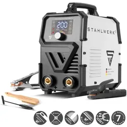 Stahlwerk, Schweissgerät, Schweissgerät ARC 200 Synergic Pro MMA Lift TIG IGBT Inverter 200 A (Inverterschweissgerät)