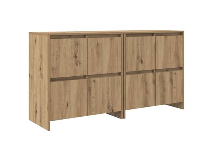 HGFDVCMR 2er Set Sideboard Artisan-Eiche 70x41x75cm Holzwerkstoff Kommode Vielseitiger Schrank im 2er Pack für Wohnzimmer, Esszimmer und Flur. Pflegeleichte Oberfläche mit Scharniertüren.