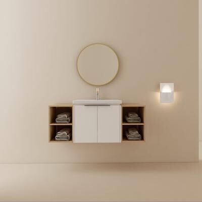 JimsMaison 48 inch Plywood Soft Close Doors Bathroom Vanity With Sink
