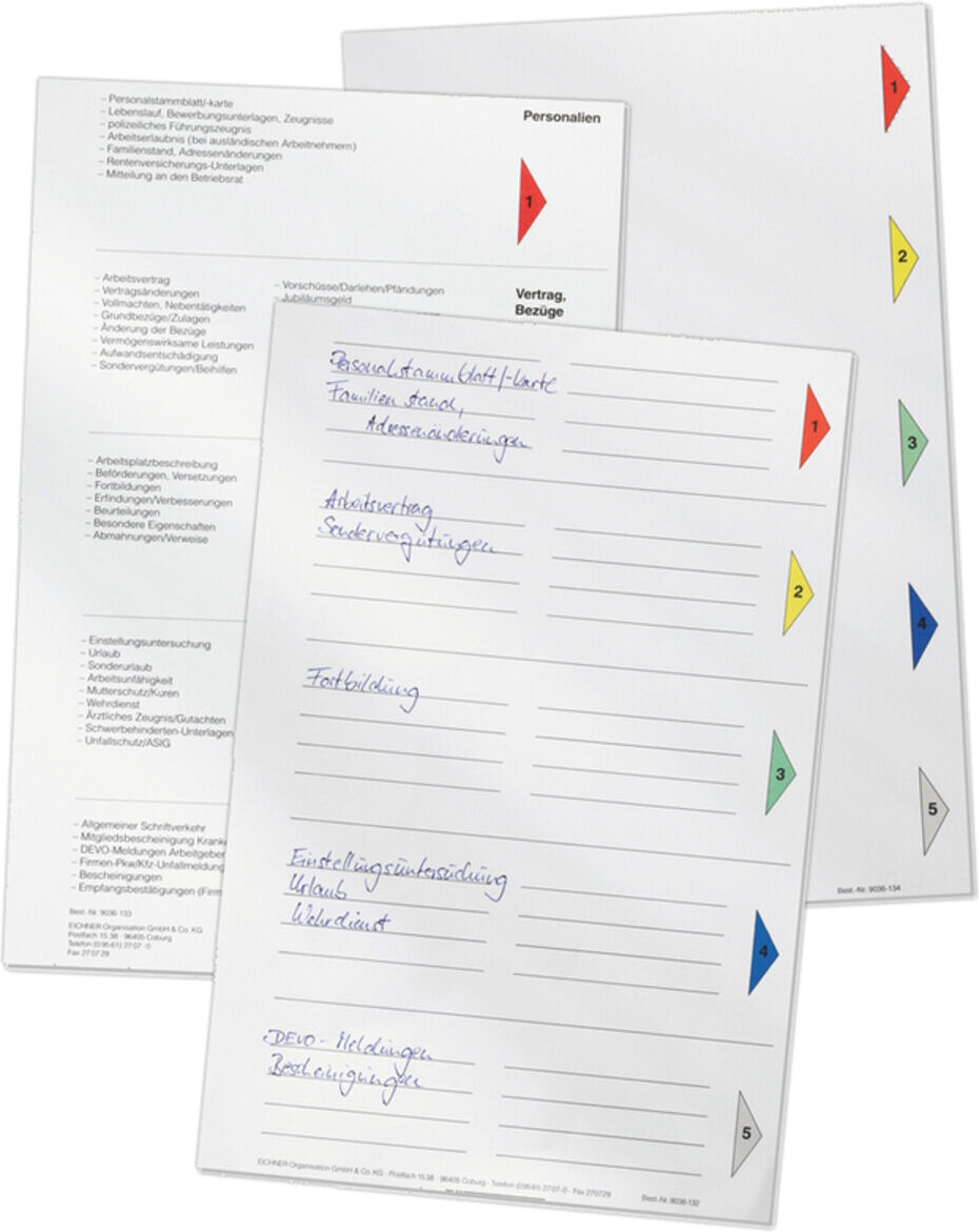 Eichner Register-Vorblatt neutral (ohne Linien, (9036-00134)