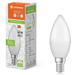 Ledvance E14 LED Kerzenlampe Recycled Plastic 4,5W wie 40W neutralweißes Licht 4000K